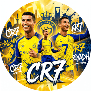CAPA PAINEL REDONDO CRISTIANO RONALDO | TECIDO PREMIUM  | VÁRIOS MODELOS - 1.50X1.50M E 50X50CM