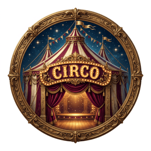 CAPA PAINEL REDONDO CIRCO | TECIDO PREMIUM  | VÁRIOS MODELOS - 1.50X1.50M E 50X50CM
