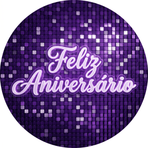 CAPA PAINEL REDONDO FELIZ ANIVERSÁRIO | TECIDO PREMIUM  | VÁRIOS MODELOS - 1.50X1.50M E 50X50CM
