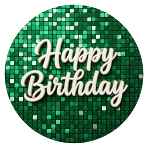 CAPA PAINEL REDONDO FELIZ ANIVERSÁRIO | TECIDO PREMIUM  | VÁRIOS MODELOS - 1.50X1.50M E 50X50CM