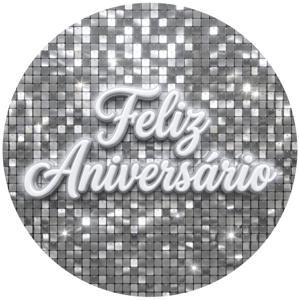 CAPA PAINEL REDONDO FELIZ ANIVERSÁRIO | TECIDO PREMIUM  | VÁRIOS MODELOS - 1.50X1.50M E 50X50CM