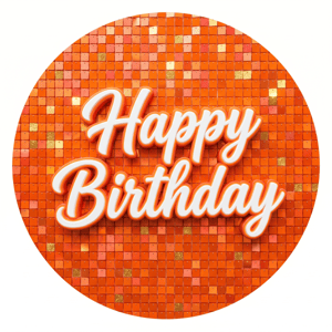 CAPA PAINEL REDONDO FELIZ ANIVERSÁRIO | TECIDO PREMIUM  | VÁRIOS MODELOS - 1.50X1.50M E 50X50CM