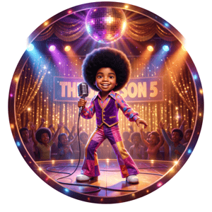 CAPA PAINEL REDONDO MICHAEL JACKSON | TECIDO PREMIUM  | VÁRIOS MODELOS - 1.50X1.50M E 50X50CM