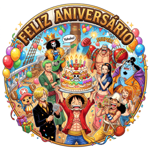 CAPA PAINEL REDONDO ANIME ONE PIECE | TECIDO PREMIUM  | VÁRIOS MODELOS - 1.50X1.50M E 50X50CM