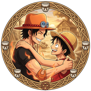 CAPA PAINEL REDONDO ANIME ONE PIECE | TECIDO PREMIUM  | VÁRIOS MODELOS - 1.50X1.50M E 50X50CM