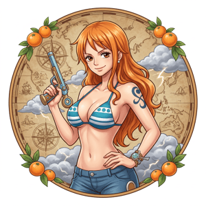 CAPA PAINEL REDONDO ANIME ONE PIECE | TECIDO PREMIUM  | VÁRIOS MODELOS - 1.50X1.50M E 50X50CM