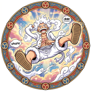 CAPA PAINEL REDONDO ANIME ONE PIECE | TECIDO PREMIUM  | VÁRIOS MODELOS - 1.50X1.50M E 50X50CM