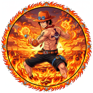 CAPA PAINEL REDONDO ANIME ONE PIECE | TECIDO PREMIUM  | VÁRIOS MODELOS - 1.50X1.50M E 50X50CM