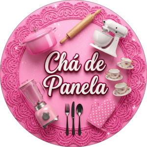 CAPA PAINEL REDONDO CHÁ DE PANELA E CHÁ DE CASA NOVA | TECIDO PREMIUM  | VÁRIOS MODELOS - 1.50X1.50M E 50X50CM