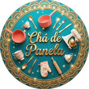 CAPA PAINEL REDONDO CHÁ DE PANELA E CHÁ DE CASA NOVA | TECIDO PREMIUM  | VÁRIOS MODELOS - 1.50X1.50M E 50X50CM