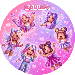 CAPA PAINEL REDONDO ROBLOX | TECIDO PREMIUM  | VÁRIOS MODELOS - 1.50X1.50M E 50X50CM