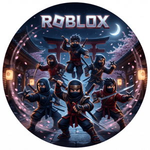 CAPA PAINEL REDONDO ROBLOX | TECIDO PREMIUM  | VÁRIOS MODELOS - 1.50X1.50M E 50X50CM