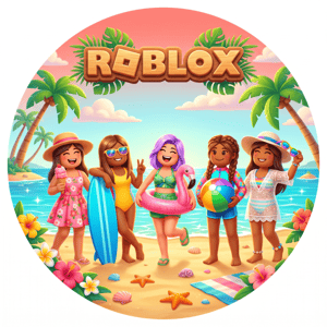 CAPA PAINEL REDONDO ROBLOX | TECIDO PREMIUM  | VÁRIOS MODELOS - 1.50X1.50M E 50X50CM