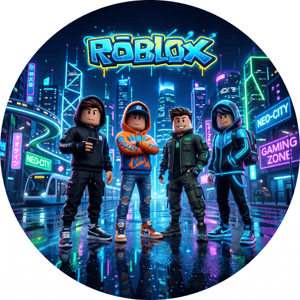CAPA PAINEL REDONDO ROBLOX | TECIDO PREMIUM  | VÁRIOS MODELOS - 1.50X1.50M E 50X50CM