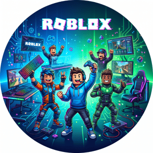 CAPA PAINEL REDONDO ROBLOX | TECIDO PREMIUM  | VÁRIOS MODELOS - 1.50X1.50M E 50X50CM