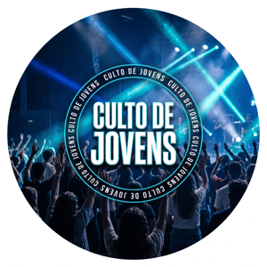 CAPA PAINEL REDONDO CULTO DE JOVENS | TECIDO PREMIUM  | VÁRIOS MODELOS - 1.50X1.50M E 50X50CM