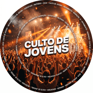 CAPA PAINEL REDONDO CULTO DE JOVENS | TECIDO PREMIUM  | VÁRIOS MODELOS - 1.50X1.50M E 50X50CM