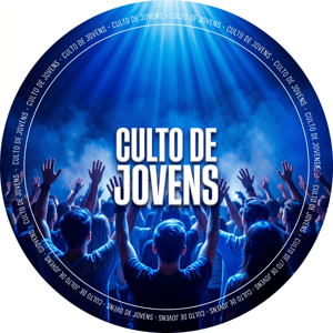 CAPA PAINEL REDONDO CULTO DE JOVENS | TECIDO PREMIUM  | VÁRIOS MODELOS - 1.50X1.50M E 50X50CM