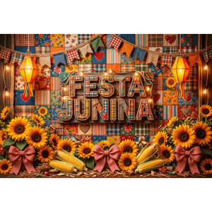 CAPA FUNDO FOTOGRÁFICO HORIZONTAL FESTA JUNINA | TECIDO PREMIUM  | VÁRIOS MODELOS - 2.20X1.50M