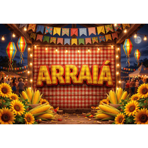 CAPA FUNDO FOTOGRÁFICO HORIZONTAL FESTA JUNINA | TECIDO PREMIUM  | VÁRIOS MODELOS - 2.20X1.50M