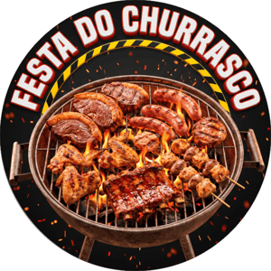 CAPA PAINEL REDONDO CHURRASCO | TECIDO PREMIUM  | VÁRIOS MODELOS - 1.50X1.50M E 50X50CM