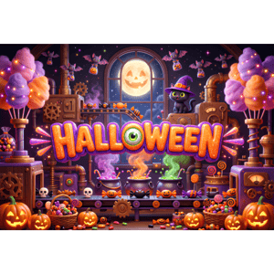 CAPA FUNDO FOTOGRÁFICO HORIZONTAL HALLOWEEN | TECIDO PREMIUM | VÁRIOS MODELOS - 1.50X2.20CM