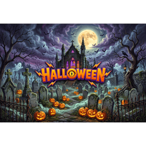 CAPA FUNDO FOTOGRÁFICO HORIZONTAL HALLOWEEN | TECIDO PREMIUM | VÁRIOS MODELOS - 1.50X2.20CM