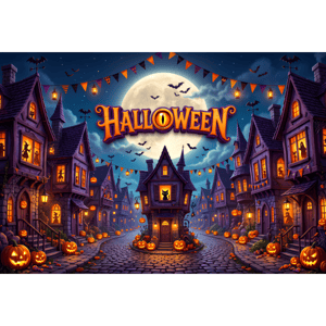 CAPA FUNDO FOTOGRÁFICO HORIZONTAL HALLOWEEN | TECIDO PREMIUM | VÁRIOS MODELOS - 1.50X2.20CM