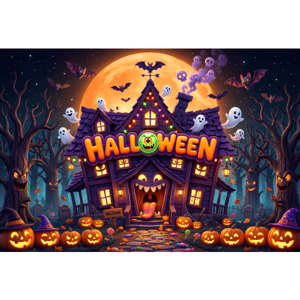 CAPA FUNDO FOTOGRÁFICO HORIZONTAL HALLOWEEN | TECIDO PREMIUM | VÁRIOS MODELOS - 1.50X2.20CM