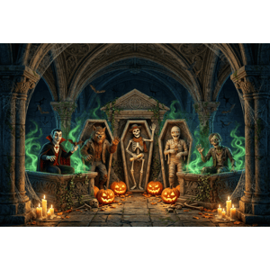 CAPA FUNDO FOTOGRÁFICO HORIZONTAL HALLOWEEN | TECIDO PREMIUM | VÁRIOS MODELOS - 1.50X2.20CM