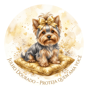CAPA PAINEL REDONDO JULHO DOURADO | TECIDO PREMIUM  | VÁRIOS MODELOS - 1.50X1.50M E 50X50CM