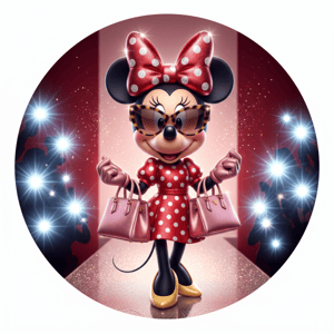 CAPA PAINEL REDONDO MINNIE | TECIDO PREMIUM  | VÁRIOS MODELOS - 1.50X1.50M E 50X50CM