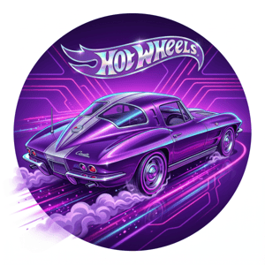 CAPA PAINEL REDONDO HOT WHEELS | TECIDO PREMIUM  | VÁRIOS MODELOS - 1.50X1.50M E 50X50CM