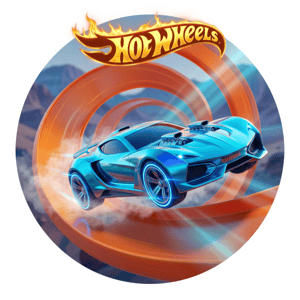 CAPA PAINEL REDONDO HOT WHEELS | TECIDO PREMIUM  | VÁRIOS MODELOS - 1.50X1.50M E 50X50CM