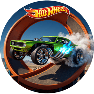 CAPA PAINEL REDONDO HOT WHEELS | TECIDO PREMIUM  | VÁRIOS MODELOS - 1.50X1.50M E 50X50CM