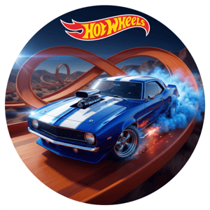 CAPA PAINEL REDONDO HOT WHEELS | TECIDO PREMIUM  | VÁRIOS MODELOS - 1.50X1.50M E 50X50CM