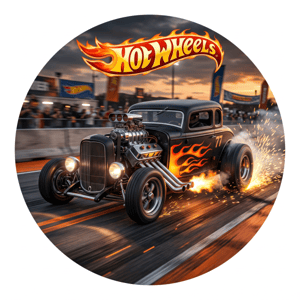 CAPA PAINEL REDONDO HOT WHEELS | TECIDO PREMIUM  | VÁRIOS MODELOS - 1.50X1.50M E 50X50CM