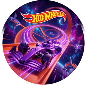 CAPA PAINEL REDONDO HOT WHEELS | TECIDO PREMIUM  | VÁRIOS MODELOS - 1.50X1.50M E 50X50CM