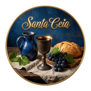 CAPA PAINEL REDONDO SANTA CEIA | TECIDO PREMIUM  | VÁRIOS MODELOS - 1.50X1.50M E 50X50CM