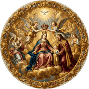 CAPA PAINEL REDONDO FAMÍLIA SAGRADA | TECIDO PREMIUM  | VÁRIOS MODELOS - 1.50X1.50M E 50X50CM