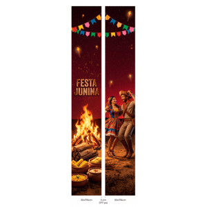 KIT 2 FAIXAS DECORATIVAS FESTA JUNINA | TECIDO PREMIUM  | VÁRIOS MODELOS - L 3OCM X A 170CM