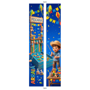 KIT 2 FAIXAS DECORATIVAS FESTA JUNINA | TECIDO PREMIUM  | VÁRIOS MODELOS - L 3OCM X A 170CM
