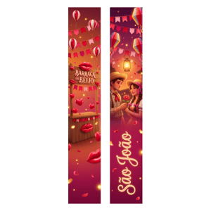 KIT 2 FAIXAS DECORATIVAS FESTA JUNINA | TECIDO PREMIUM  | VÁRIOS MODELOS - L 3OCM X A 170CM