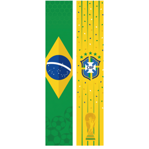 KIT 2 FAIXAS DECORATIVAS COPA DO MUNDO | TECIDO PREMIUM  | VÁRIOS MODELOS - L 3OCM X A 170CM