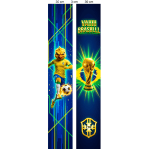 KIT 2 FAIXAS DECORATIVAS COPA DO MUNDO | TECIDO PREMIUM  | VÁRIOS MODELOS - L 3OCM X A 170CM