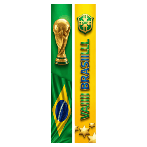 KIT 2 FAIXAS DECORATIVAS COPA DO MUNDO | TECIDO PREMIUM  | VÁRIOS MODELOS - L 3OCM X A 170CM