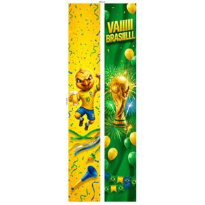 KIT 2 FAIXAS DECORATIVAS COPA DO MUNDO | TECIDO PREMIUM  | VÁRIOS MODELOS - L 3OCM X A 170CM