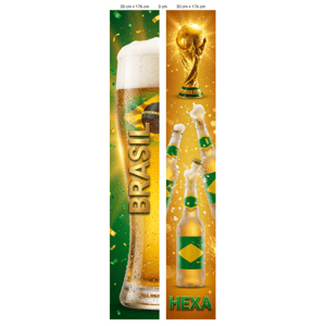 KIT 2 FAIXAS DECORATIVAS COPA DO MUNDO | TECIDO PREMIUM  | VÁRIOS MODELOS - L 3OCM X A 170CM