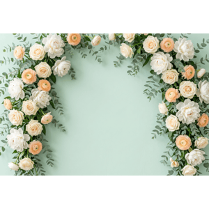 CAPA FUNDO FOTOGRÁFICO HORIZONTAL FLORAL | TECIDO PREMIUM  | VÁRIOS MODELOS - 2.20X1.50M