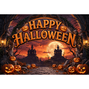 CAPA FUNDO FOTOGRÁFICO HORIZONTAL HALLOWEEN | TECIDO PREMIUM | VÁRIOS MODELOS - 1.50X2.20CM